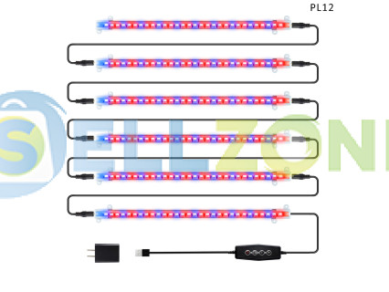 Σύστημα 5 φυτολαμπτήρων για καλλιέργεια, ανάπτυξη και ανθοφορία φυτών -PL12